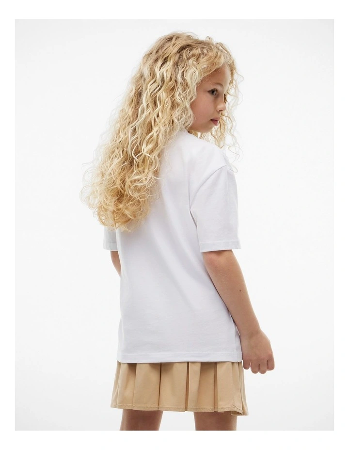 Unisex Archive Heritage Flag Tee (3-7 years) in White image 3