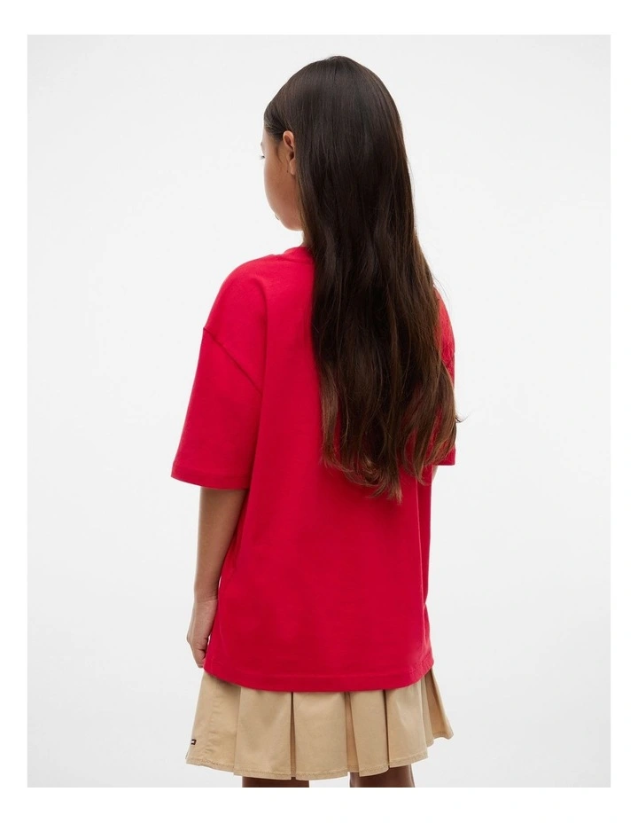 Unisex Archive Heritage Flag Tee (3-7 years) in Red image 2