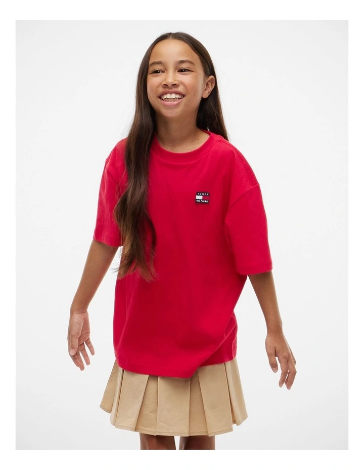 Unisex Archive Heritage Flag Tee (3-7 years) in Red image 3
