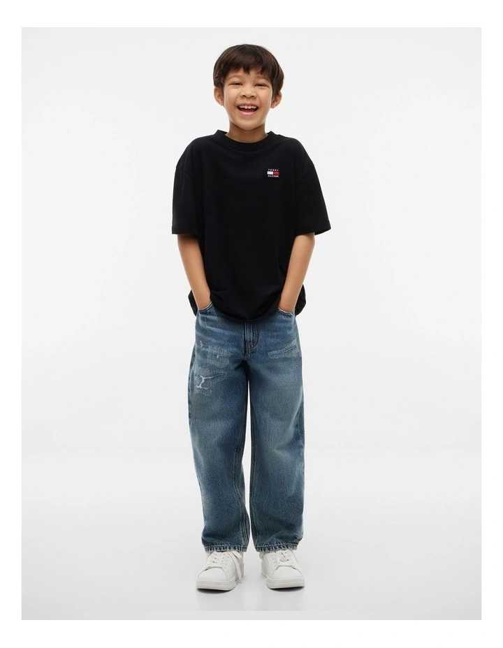 Unisex Archive Heritage Flag Tee (3-7 years) in Black image 2