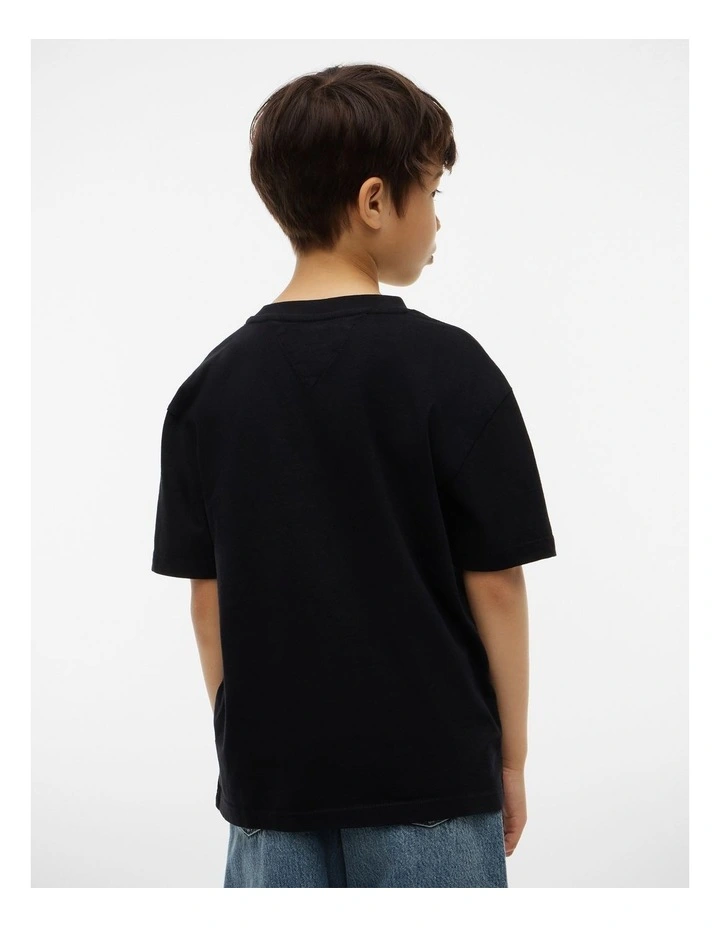 Unisex Archive Heritage Flag Tee (3-7 years) in Black image 3