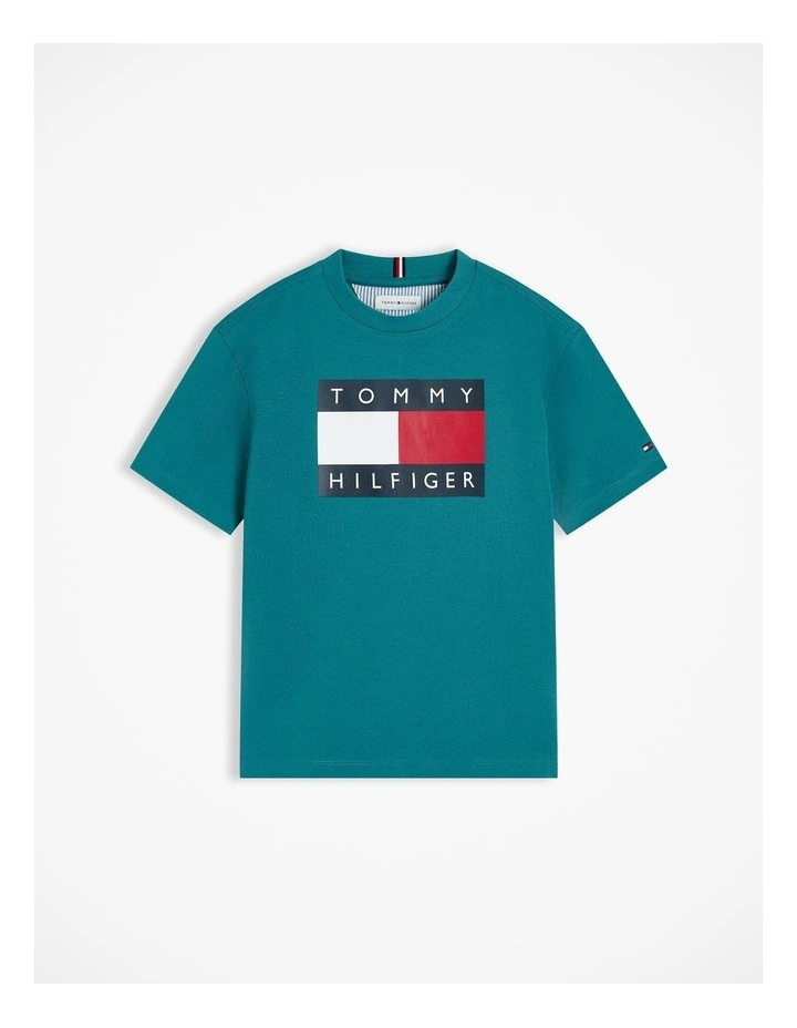 Boys Heritage Flag Print Jersey T-Shirt (8-16 Years) in Blue image 6