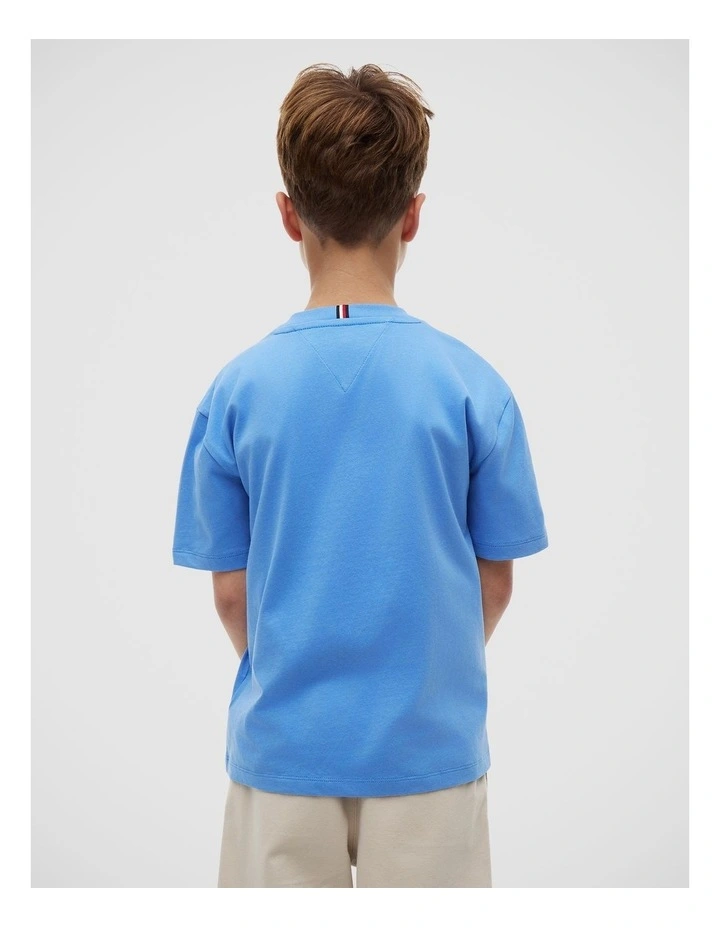 Boys Flag Graffiti T-Shirt (8-16 years) in Blue image 2