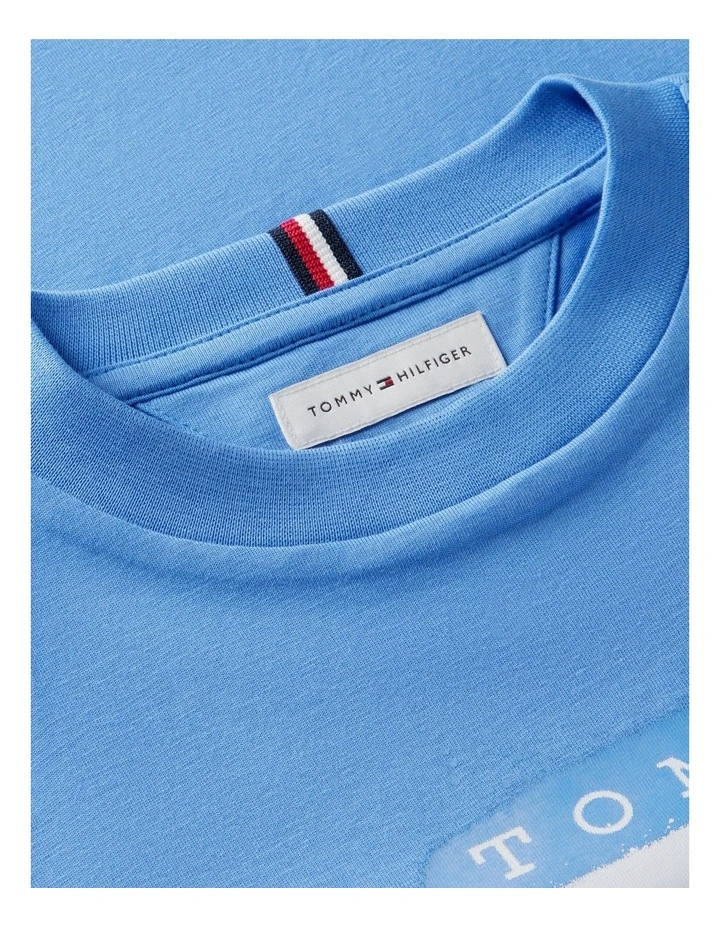 Boys Flag Graffiti T-Shirt (8-16 years) in Blue image 6