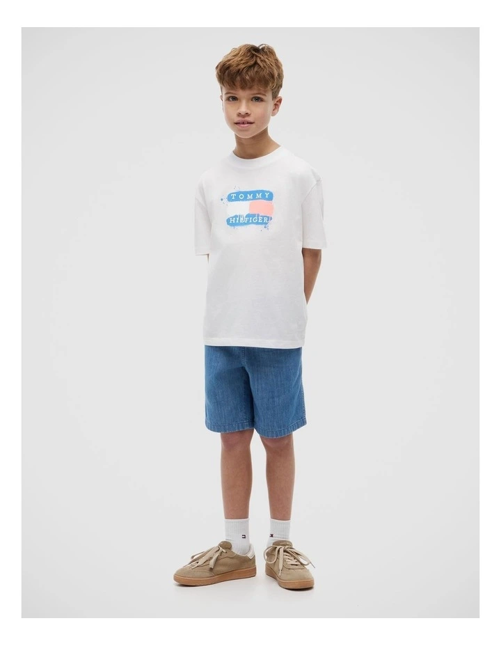 Boys Flag Graffiti T-Shirt (3-7 years) in White image 2