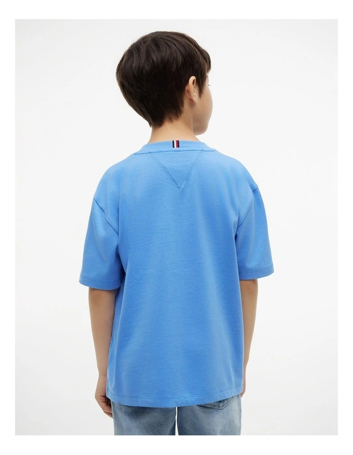 Boys Heritage Flag Print Jersey T-Shirt (8-16 Years) in Blue image 4