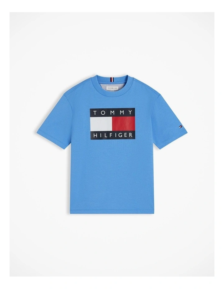 Boys Heritage Flag Print Jersey T-Shirt (8-16 Years) in Blue image 5