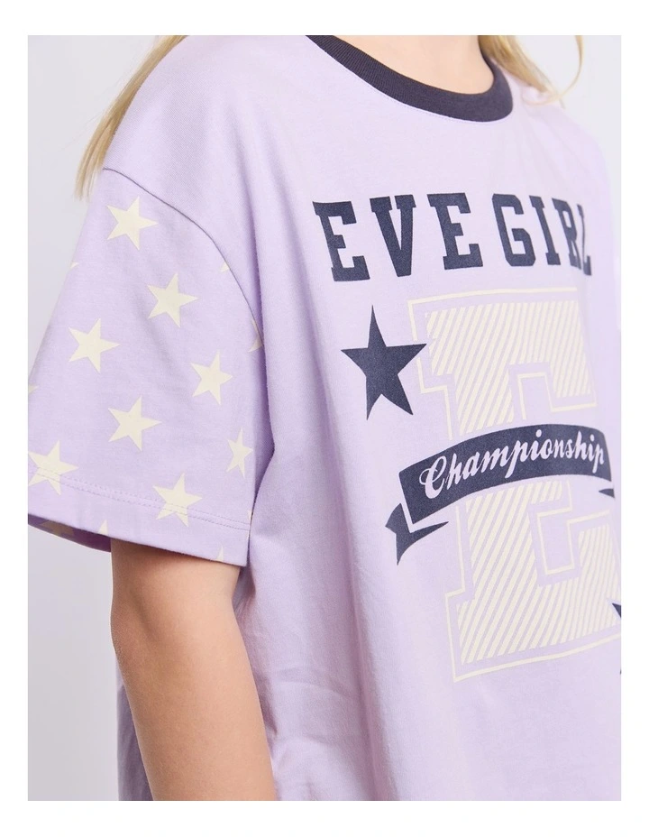 Superstar Tee (8-16 Years) in Lilac image 4
