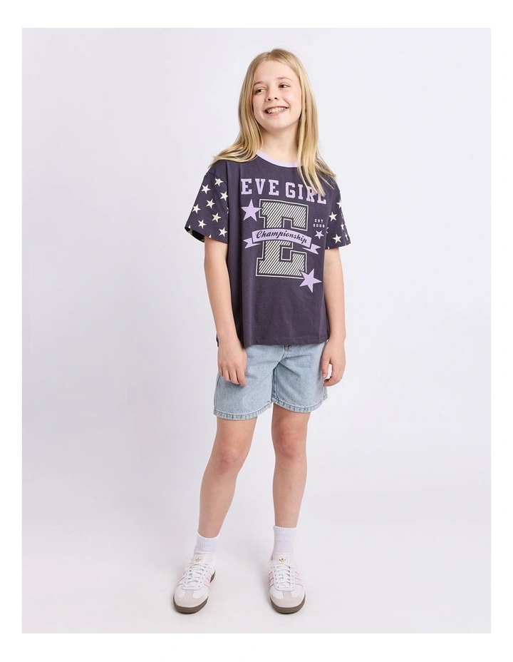 Superstar Tee (8-16 Years) in Navy image 3