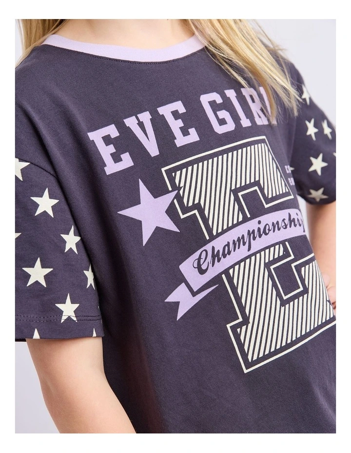 Superstar Tee (8-16 Years) in Navy image 4