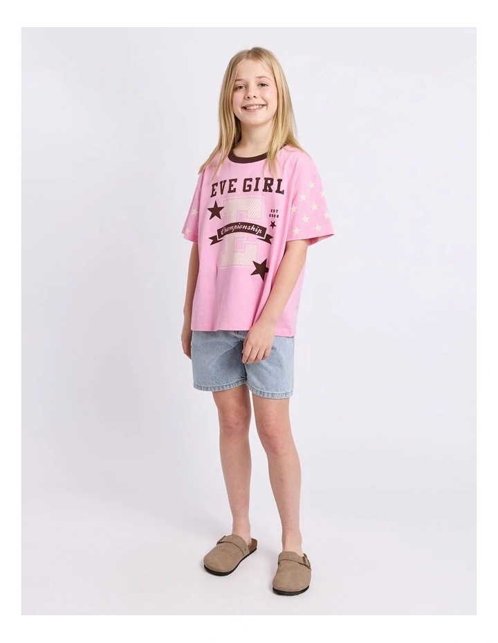 Superstar Tee (8-16 Years) in Rose Pink image 3