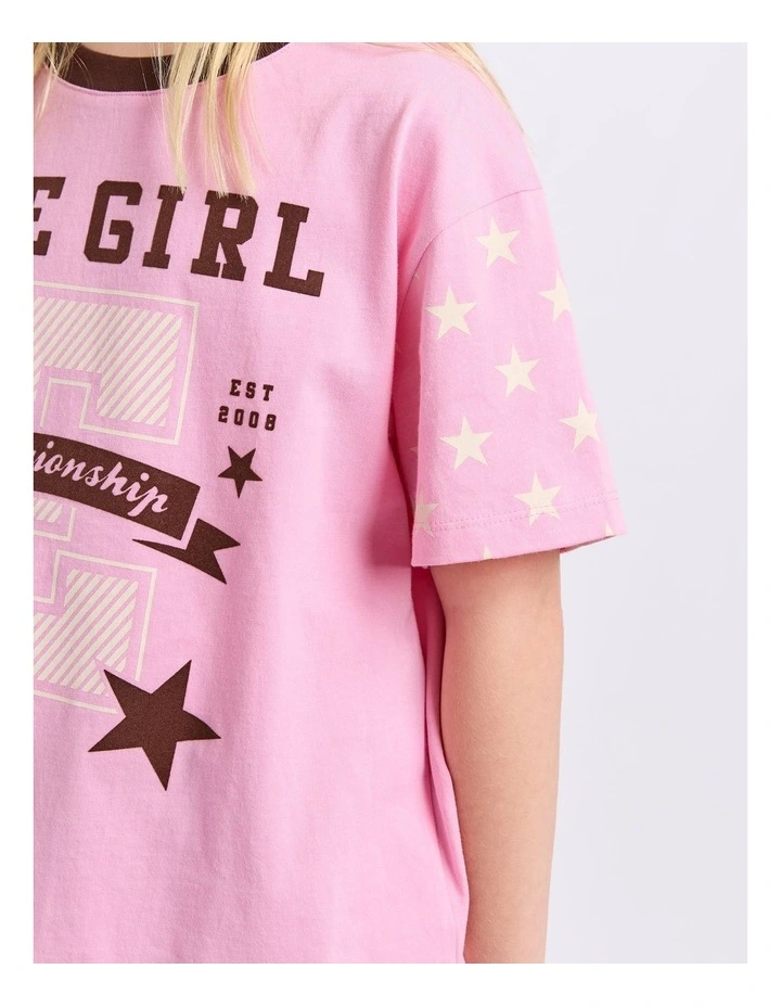 Superstar Tee (8-16 Years) in Rose Pink image 4