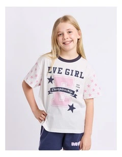 Superstar Tee (8-16 Years) in Vintage White