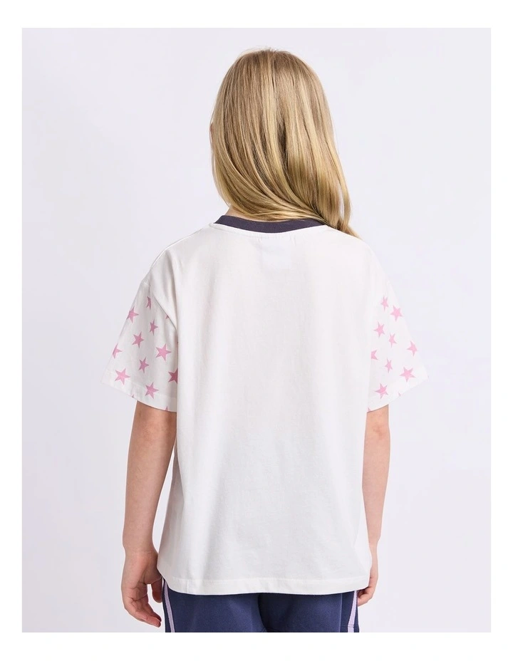 Superstar Tee (8-16 Years) in Vintage White image 2