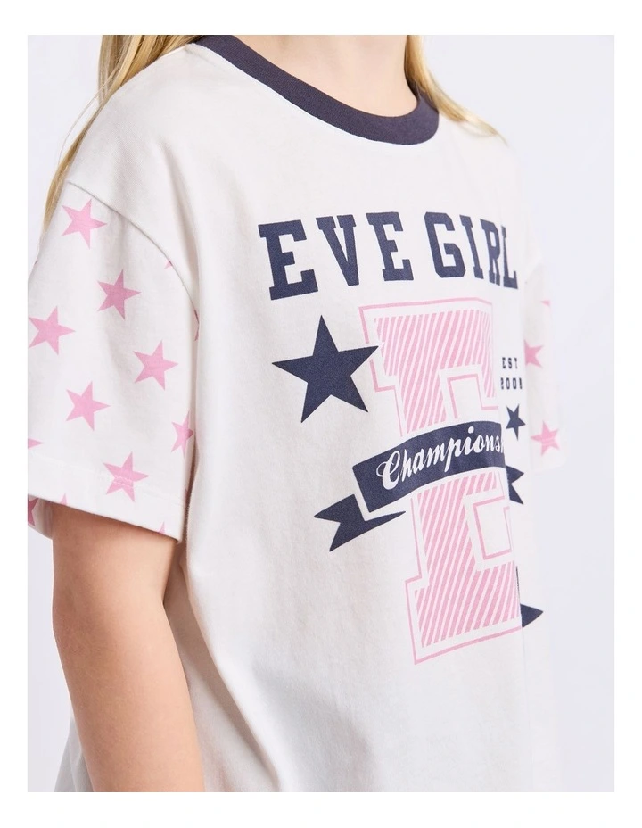 Superstar Tee (8-16 Years) in Vintage White image 4