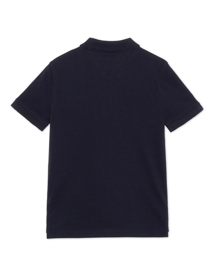 8-16 Embroidery Logo Regular Fit Polo Shirt in Navy image 3