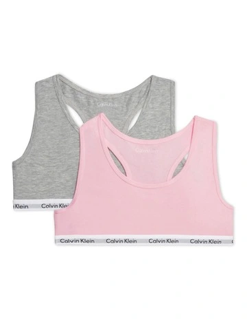 2 Pack Modern Bralette 8-16 Years in Grey