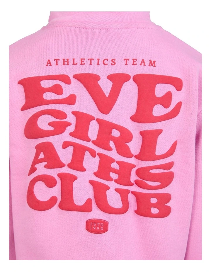 Aths 1/4 Zip Crew (3 - 7 Years) in Pink image 5