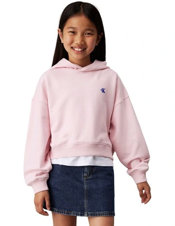 GIRLS 8-16 Handwriting Logo Hoodie in Pink