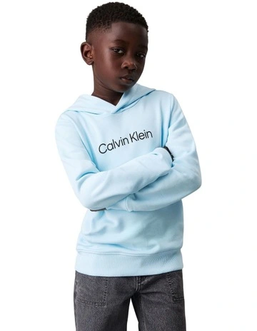 KIDS UNISEX 8-16 Instant Logo Reg Terry Hoodie in Blue
