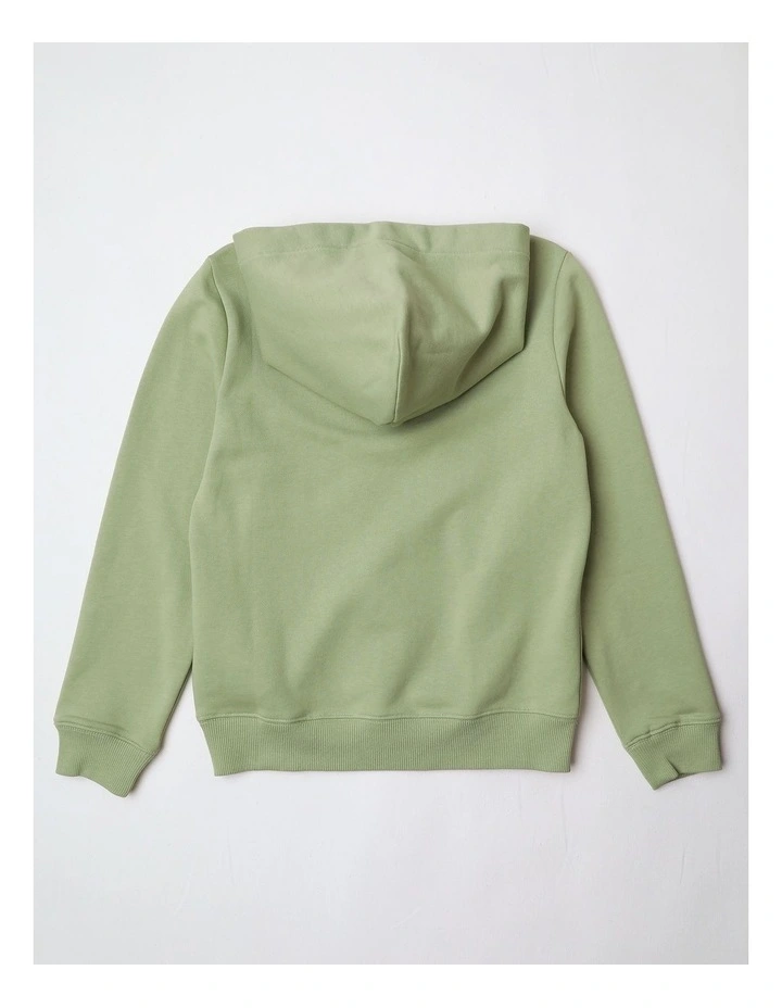 Kids Unisex 8-16 Inst Logo Reg Terry Hoodie in Green image 2