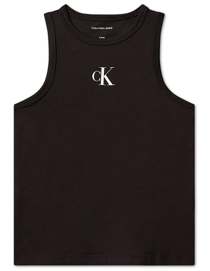 Logo Tank Top (8-16 Years) in Ck Black image 1