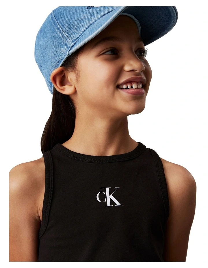 Logo Tank Top (8-16 Years) in Ck Black image 6