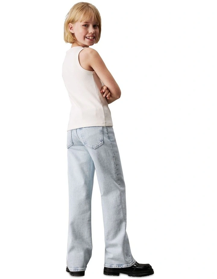 Rib Tank Top (8-16 Years) in White image 2