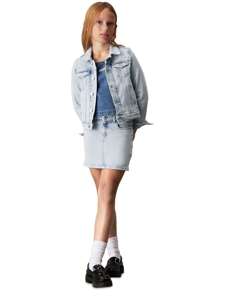 Denim Sleeveless Top (8-16 Years) in Soft Comfort Blue image 3