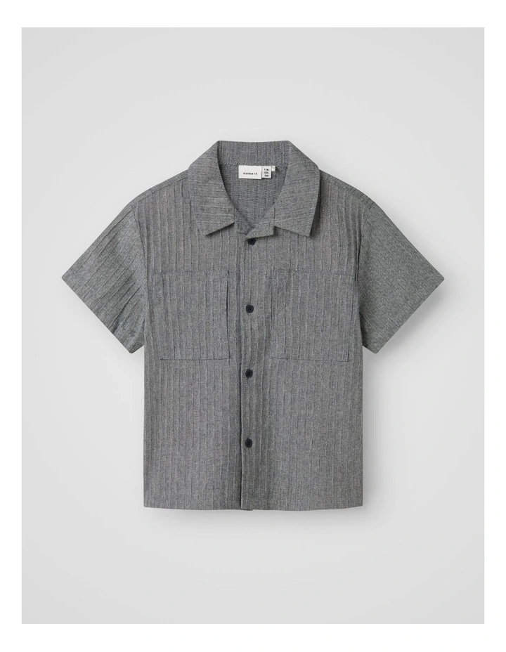 Hekarl Short Sleeved Shirt in Navy image 1