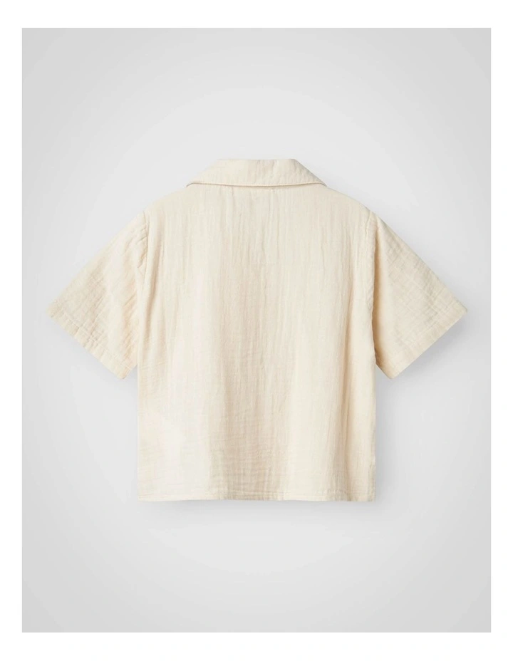 Jasmin Short Sleeve Shirt in Brown image 2