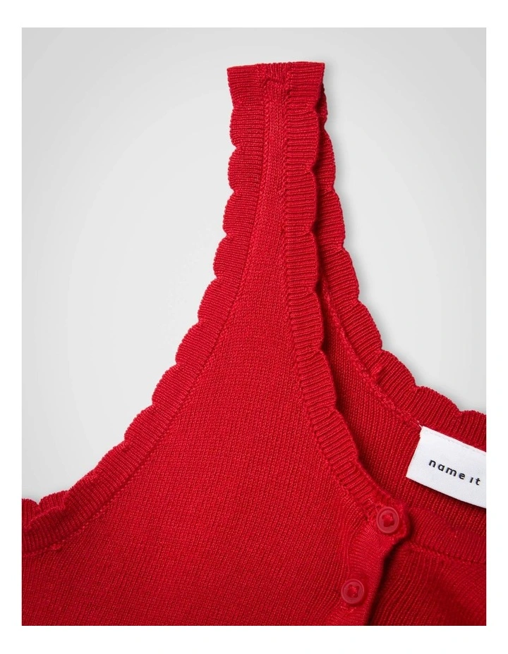 Filisa Knit Tank Top in Chine Red image 3