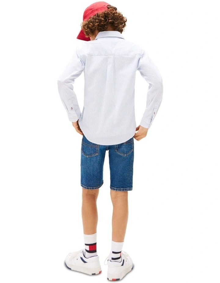 Flex Ithaca Shirt 8-16 in Cloudy Blue Stripe image 2