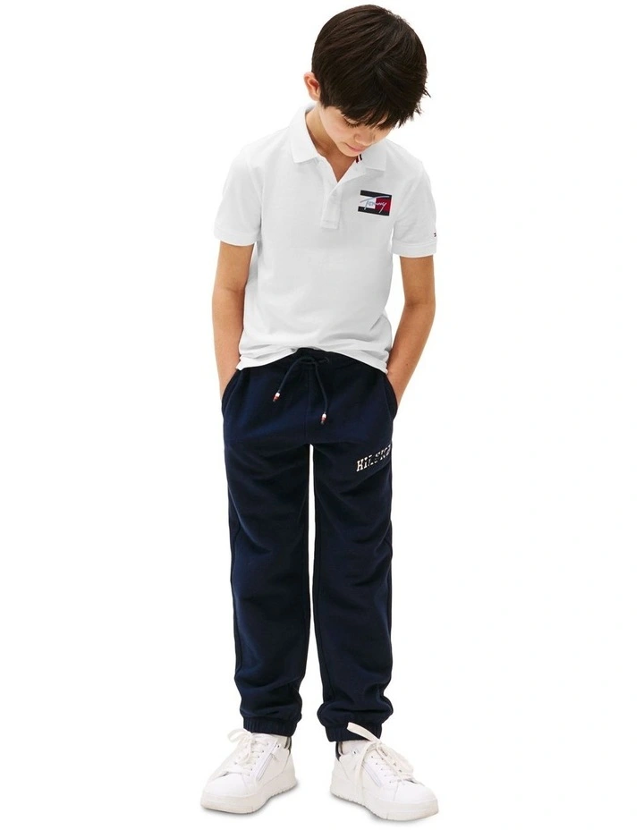 Signature Logo Regular Fit Polo Shirt (8-16Years) in White image 4