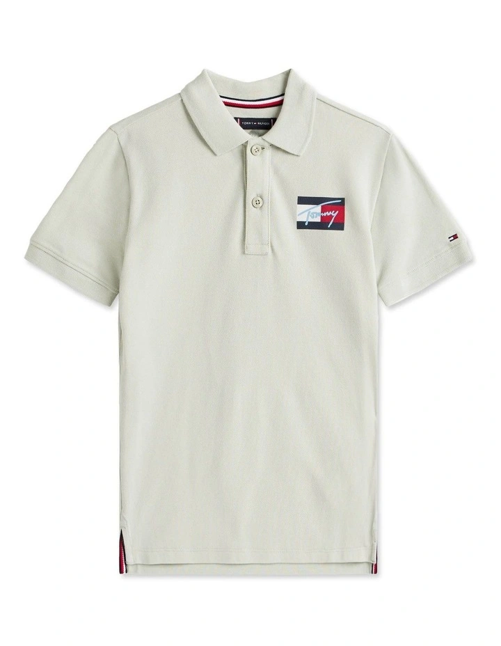 Signature Logo Regular Fit Polo Shirt (8-16Years) in Green image 5