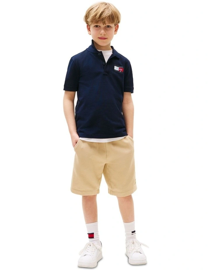 Signature Logo Regular Fit Polo Shirt (8-16Years) in Blue image 4