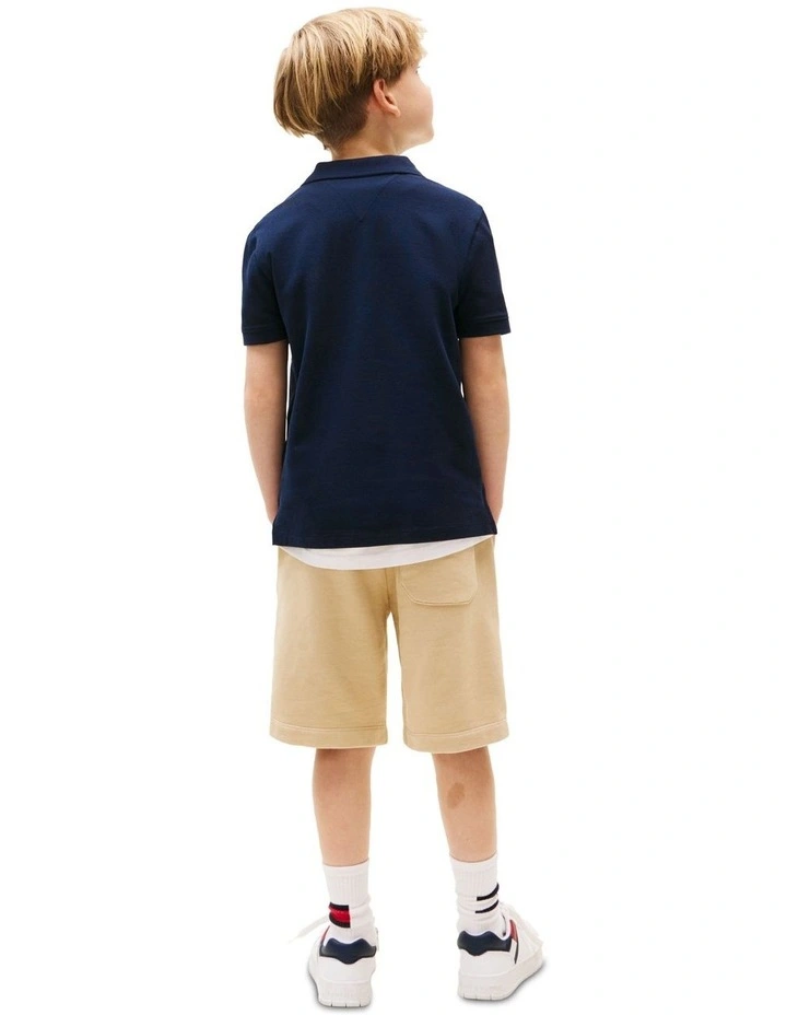 Signature Logo Regular Fit Polo Shirt (3-7Years) in Blue image 2