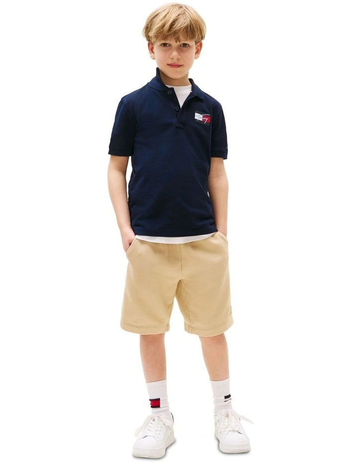 Signature Logo Regular Fit Polo Shirt (3-7Years) in Blue image 4