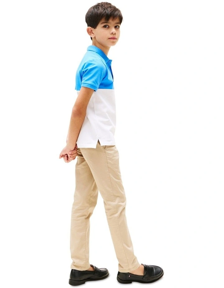 Mini Corp Colourblock Polo (3-7Years) in Blue image 2
