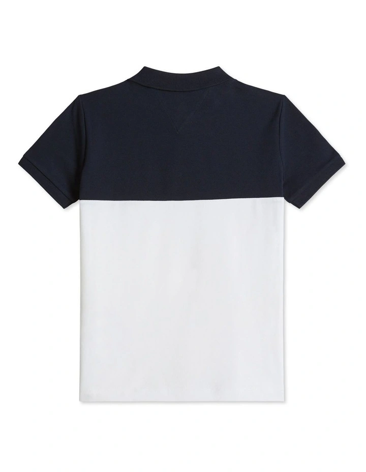 Mini Corp Colourblock Polo (3-7Years) in Blue image 6