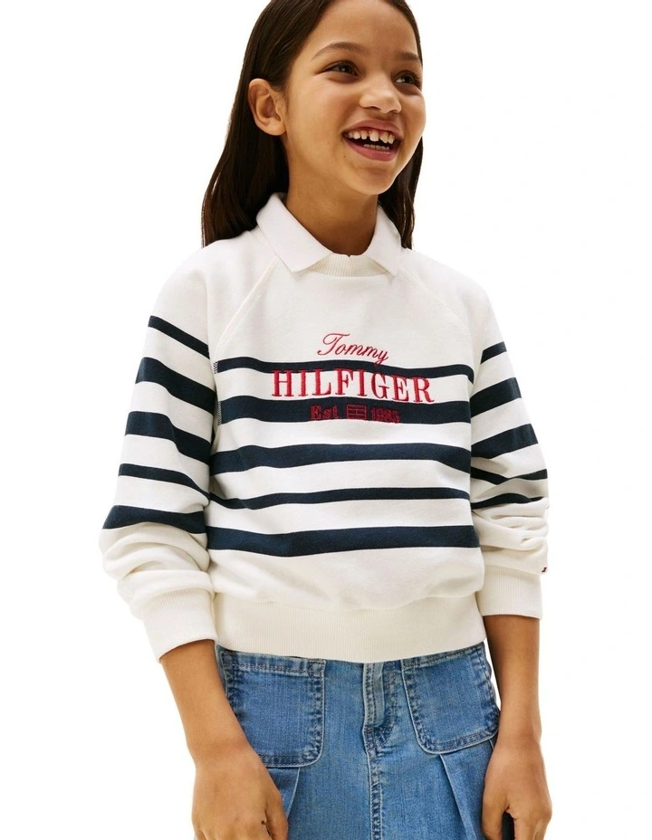 Logo Embroidery Sweatshirt (8-16Years) in Multi image 1