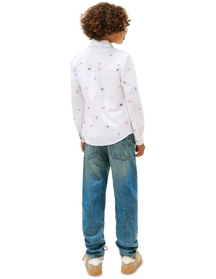 Boys 8-16 Varsity Jersey Shirt in White image 2