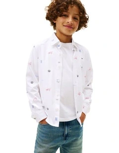 Boys 3-7 Varsity Jersey Shirt in White