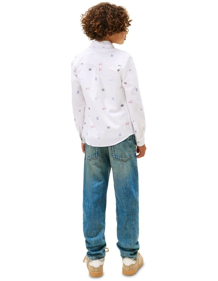 Boys 3-7 Varsity Jersey Shirt in White image 2