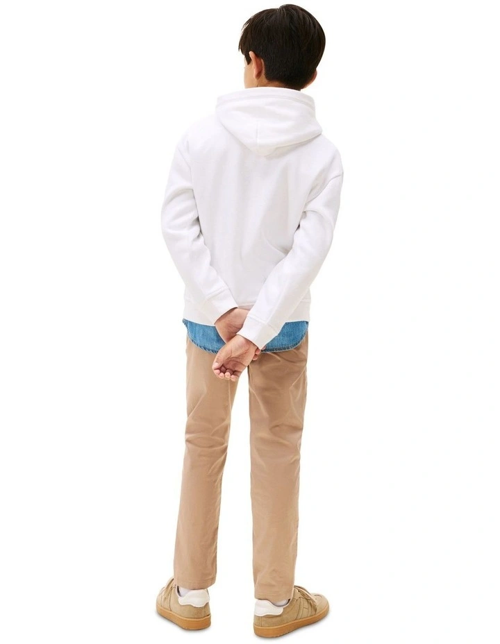 Boys 3-7 Hilfiger Flag Hoody in White image 2