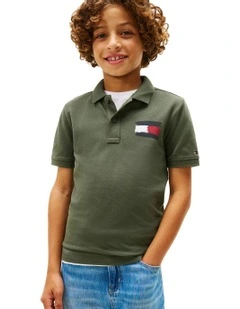 Flag Polo Shirt (8-16 Years) in Green