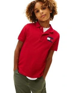 Flag Polo Shirt (8-16 Years) in Red