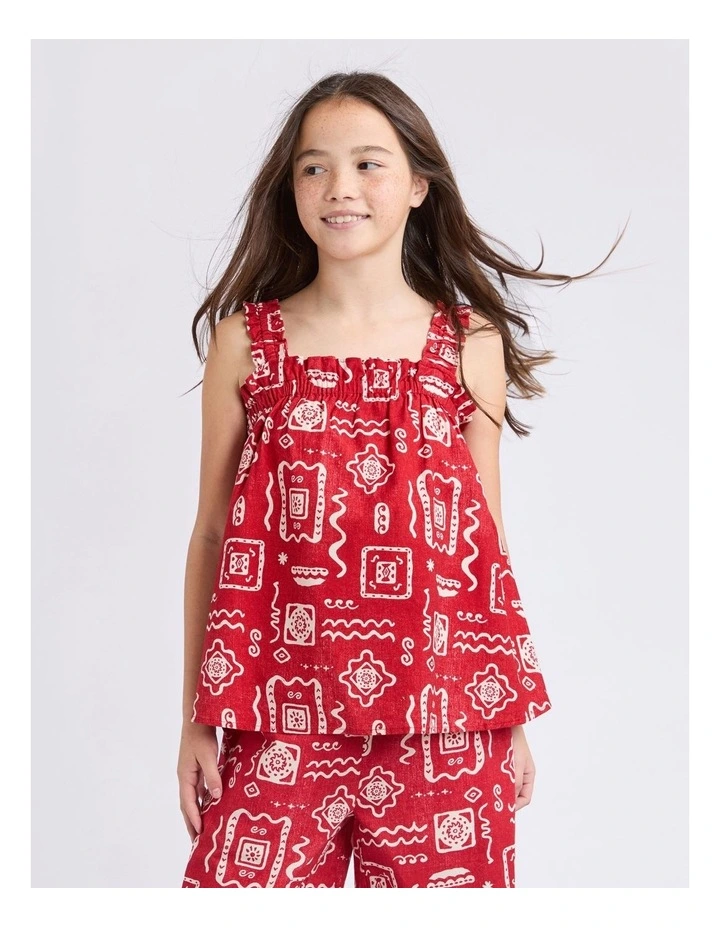Amalfi Top (8 - 16 Years) in Print image 1