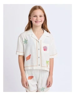 Sunrays Shirt (8 - 16 Years) in Vintage White