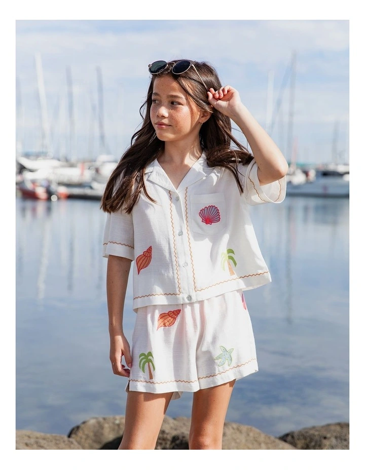 Sunrays Shirt (8 - 16 Years) in Vintage White image 3